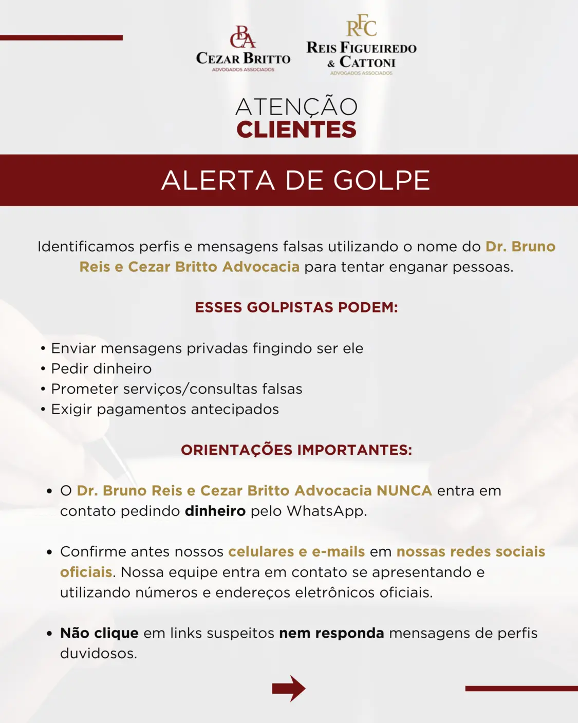 Comunicado: Golpe do WhatsApp Falso!