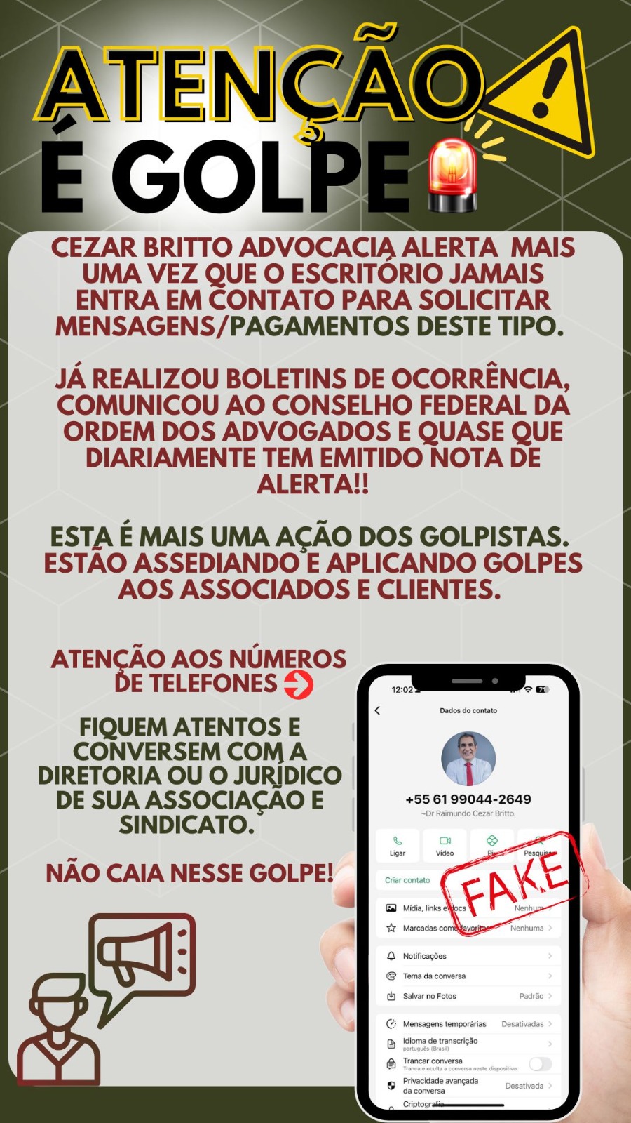 Comunicado: Golpe do WhatsApp Falso!